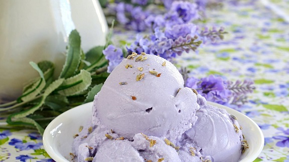 a lavender icecream